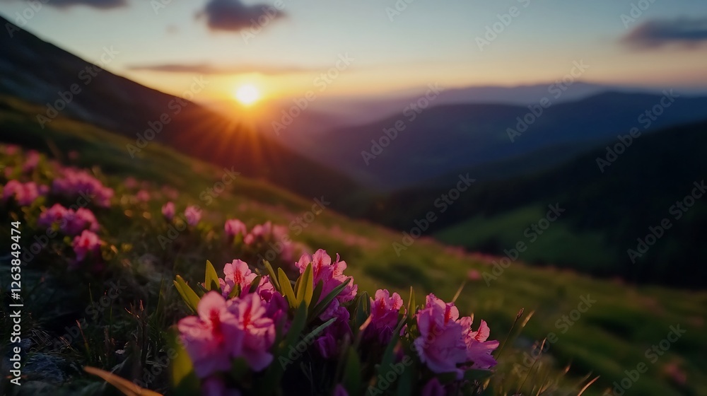 Carpathian sunset floral display Carpathian sunset floral display