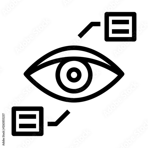 eye scan Line Icon