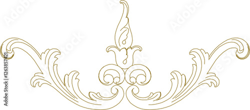 vector illustration sketch design ornament decoration carving detail for classic ethnic vintage traditional interior 