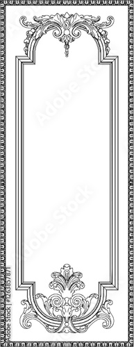 vector illustration sketch design of decorative ornaments gypsum for classic home interior 