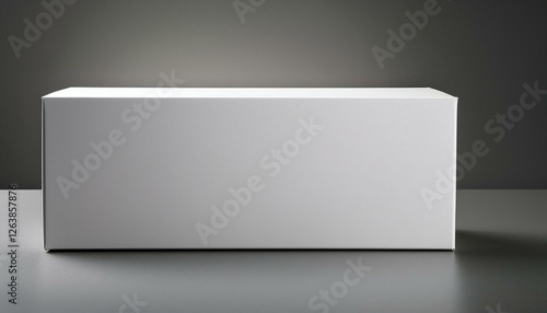 Wallpaper Mural Realistic blank white product package box mockup, grey background Torontodigital.ca