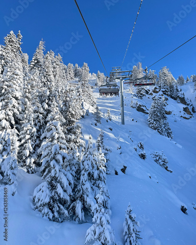 ski lift in the alps