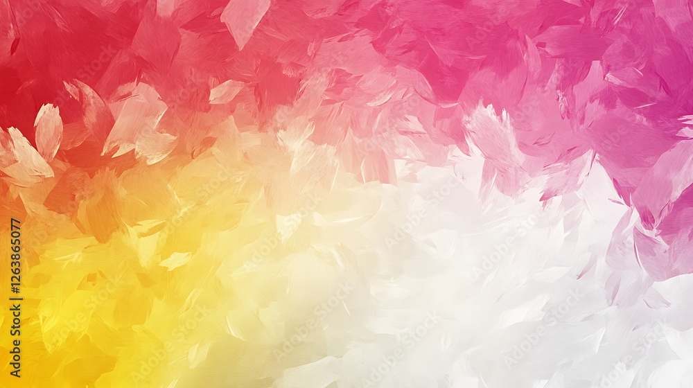 Fototapeta premium Vibrant Pink, Yellow, and White Abstract Digital Painting AI Generated