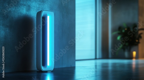 Wallpaper Mural Modern UV Lamp in Stylish Indoor Space with Soft Blue Light and Contemporary Design Torontodigital.ca