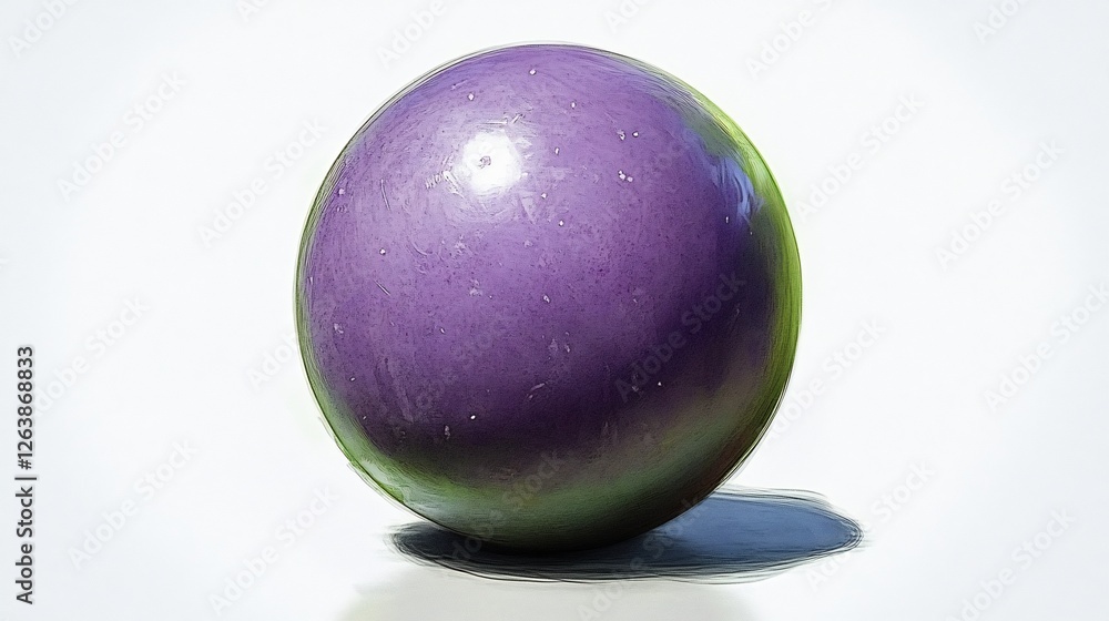 Shimmering purple sphere reflects soft light subtly showing green hues. AI Generated Shimmering purple sphere reflects soft light subtly showing green hues. AI Generated