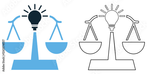 Intellectual property law icon vector, legal, copyright and patent pictogram symbol ui and ux design, glyphs and stroke line