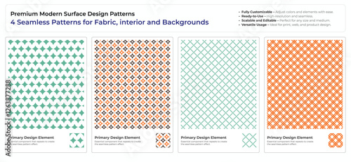 Minimalist Ornamental Seamless Patterns for Designers