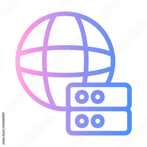 world server Line Gradient Icon