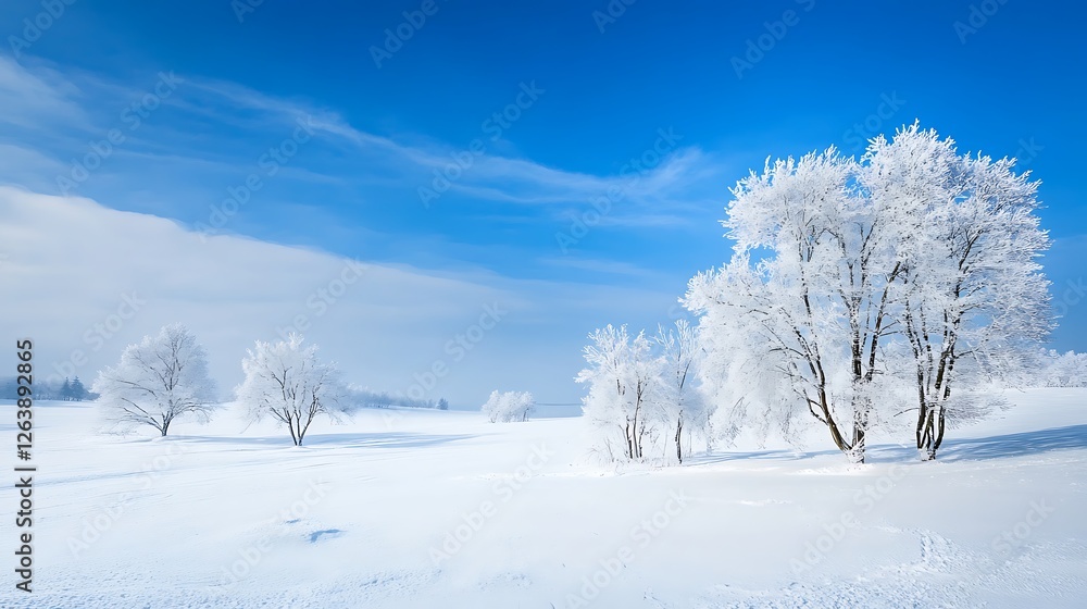 Winter Wonderland: Frost-Covered Trees on a Sunny Day AI Generated Winter Wonderland: Frost-Covered Trees on a Sunny Day AI Generated