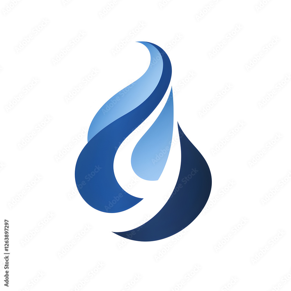 Abstract Blue Water Drop Logo Design Abstract Blue Water Drop Logo Design