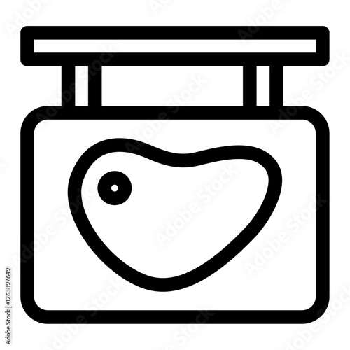 butcher sign icon 