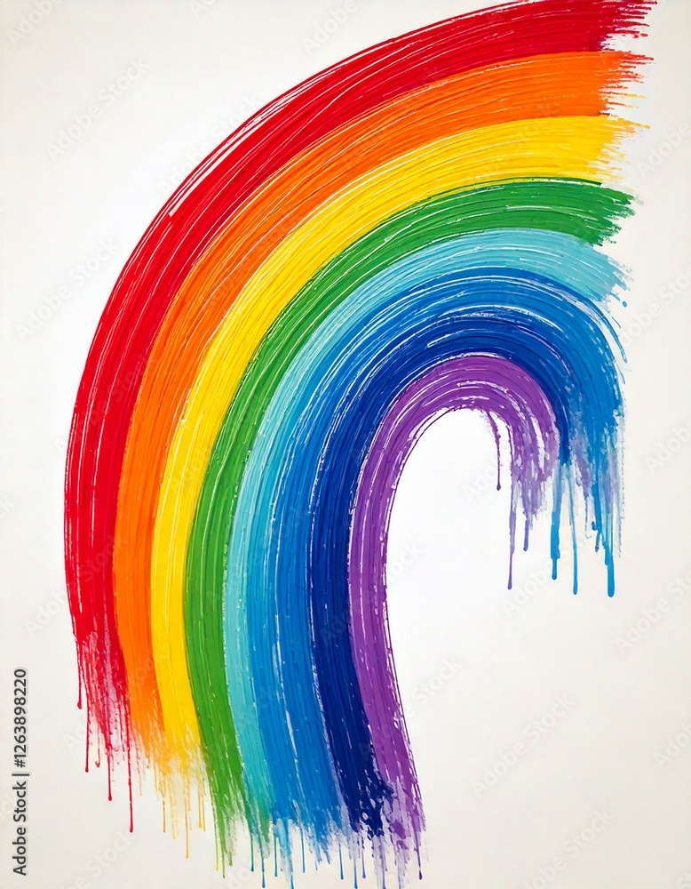 Fototapeta premium A rainbow on a white backdrop. Pride. LGBTQ.