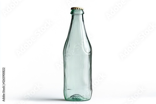 Wallpaper Mural Classic Green Glass Bottle with Gold Cap on White Background for Vintage or Modern Beverage Themes and Product Display Torontodigital.ca