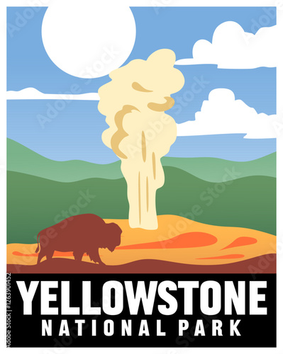Yellowstone National Park with beautiful natural views