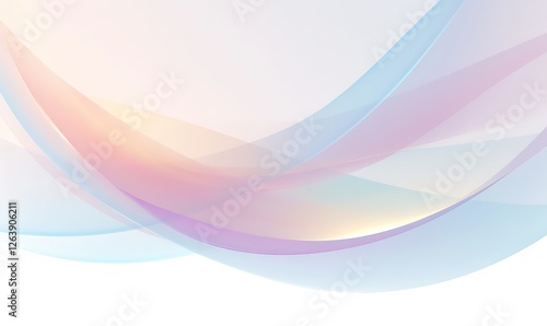 Light blue, pink, and purple wavy lines form a fluid abstract background, giving a sense of lightness and elegance. Suitable for web design, advertising, and presentation slide backgrounds.