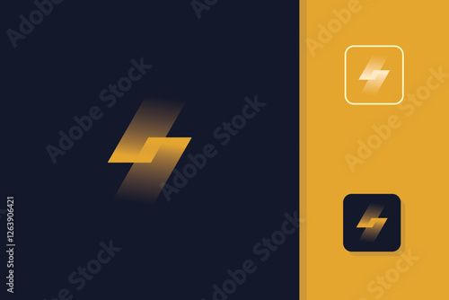 lightning bolt logo design template