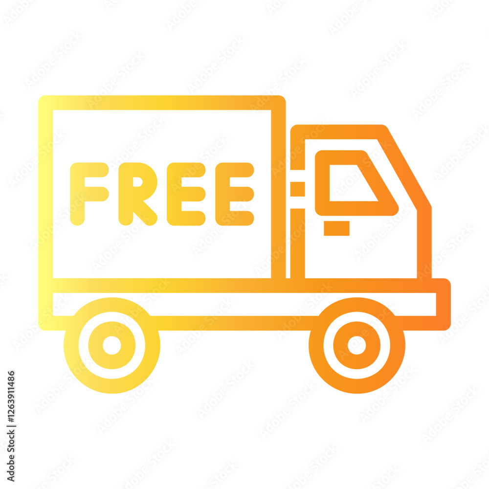 free delivery Line Gradient Icon free delivery Line Gradient Icon
