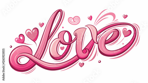 abstract vector background with Love text