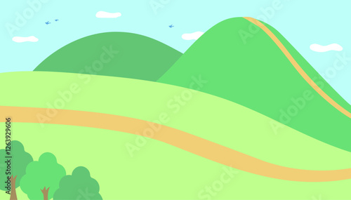 山の背景のイラスト