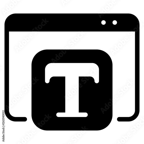 Stylish Text Editor Icon for Digital Interfaces