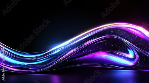 Wallpaper Mural Electric neon abstract background with glowing neon streaks and light waves representing energy and digital design.
 Torontodigital.ca