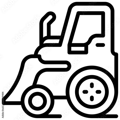 Tractor Icon. Farm Tractor Icon