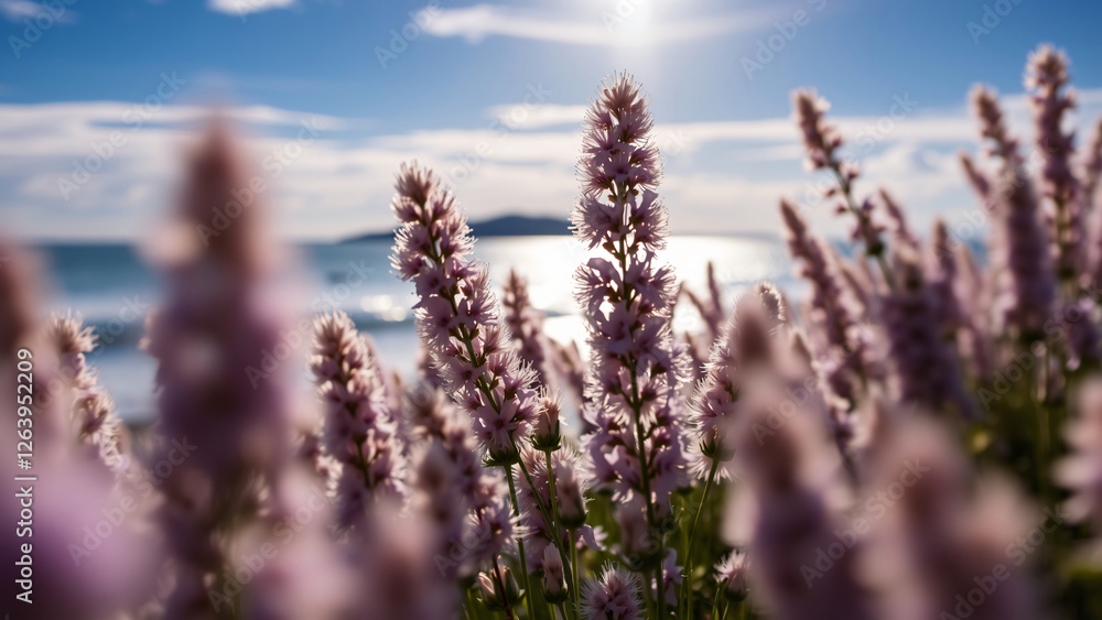 Coastal Lavender Blossoms Bathed in Sunlight Coastal Lavender Blossoms Bathed in Sunlight