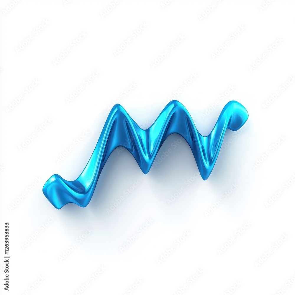 A vibrant blue wave form element for modern design projects. A vibrant blue wave form element for modern design projects.