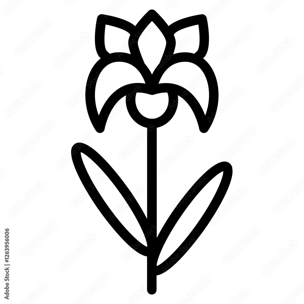 Minimalist Flower Icon for Modern Designs Minimalist Flower Icon for Modern Designs