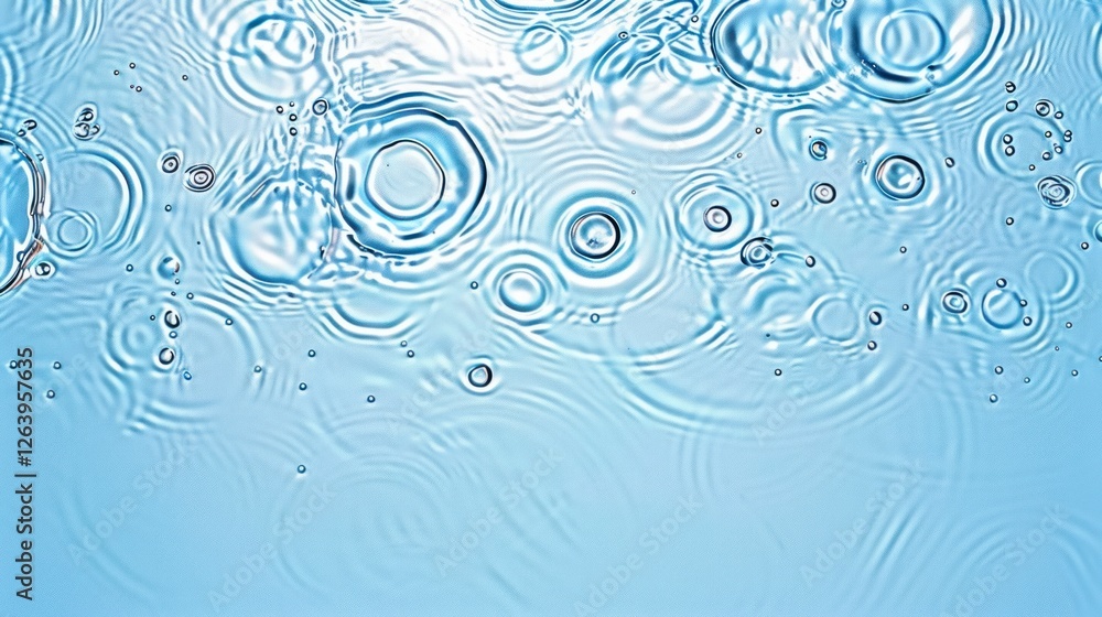 Blue Water Ripples and Bubbles: Abstract Nature Background Blue Water Ripples and Bubbles: Abstract Nature Background