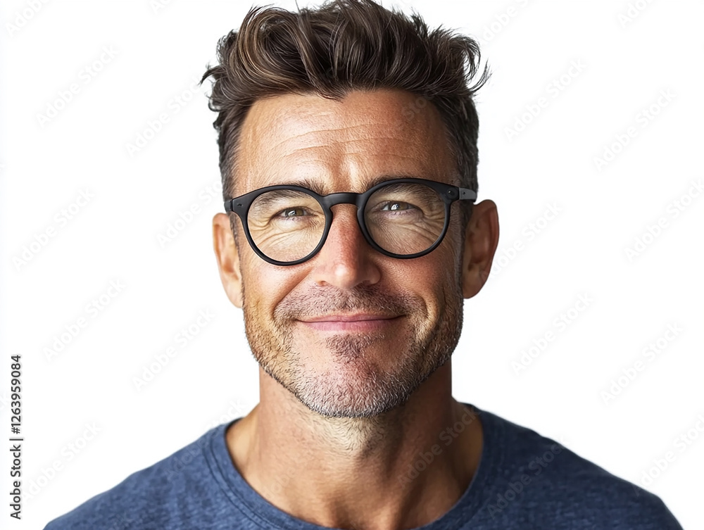 Man portrait on white background
Man portrait on white background