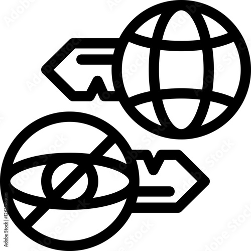 Asymmetric cryptography Icon