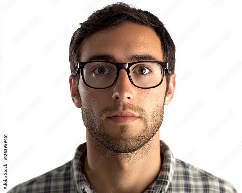 Man portrait on white background
Man portrait on white background