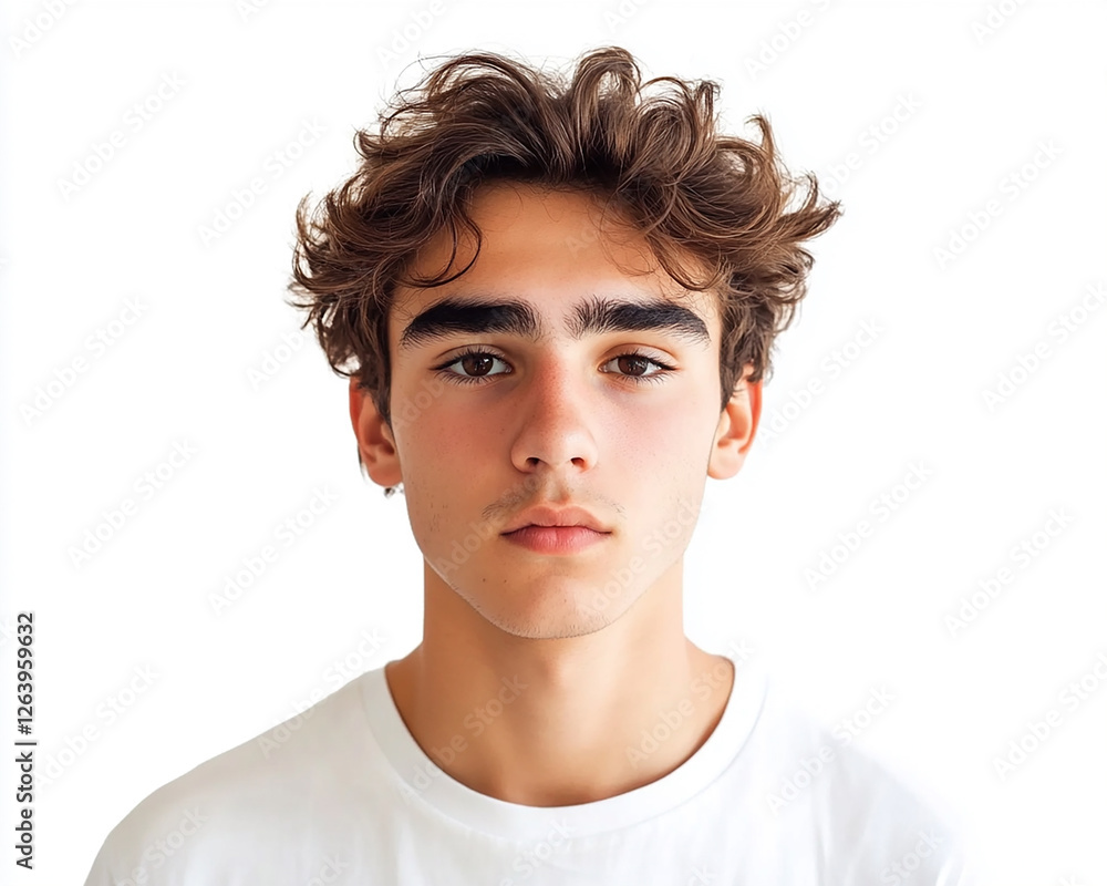 Man portrait on white background
Man portrait on white background