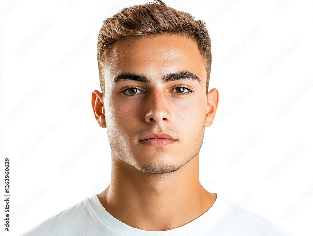 Obraz premium Man portrait on white background 