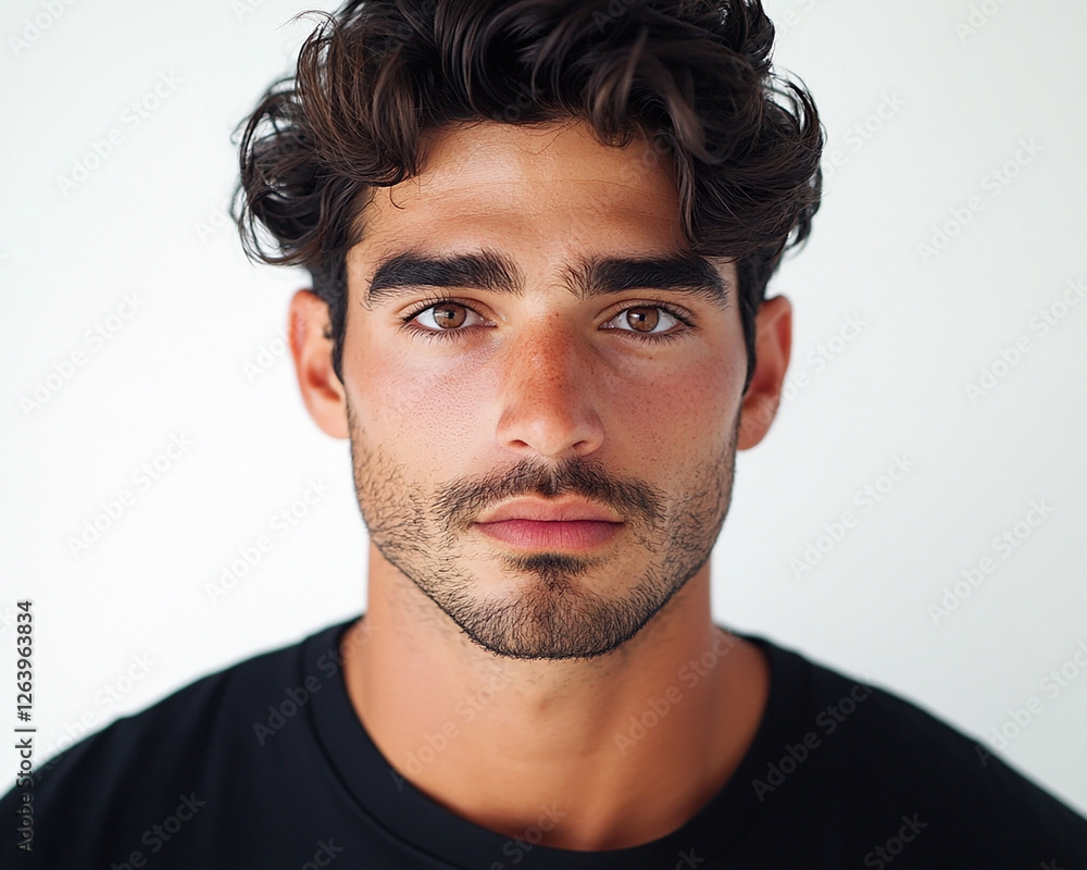 Obraz premium Man portrait on white background 