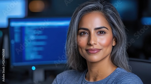 Free Download Confident and Competent Indian Professional Woman Providing Excellent Customer Service with a Friendly and Approachable Demeanor in a Modern Office Setting - GFXLoad