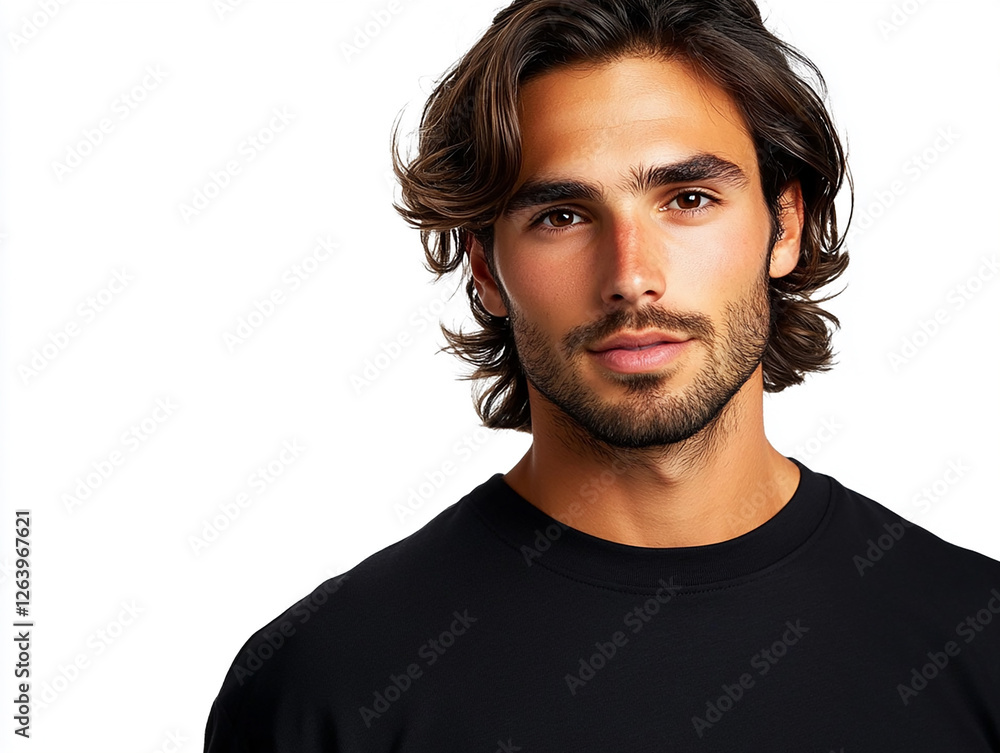 Man portrait on white background
Man portrait on white background