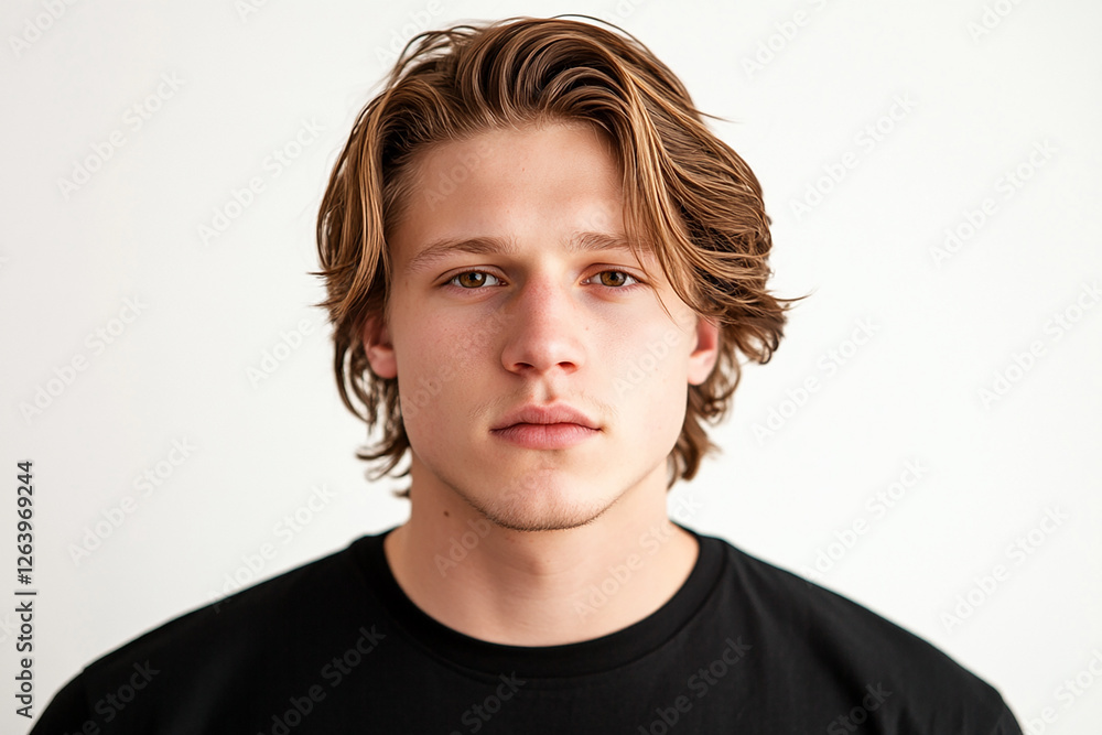 Man portrait on white background
Man portrait on white background