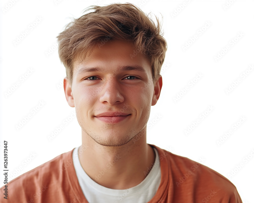 Man portrait on white background
Man portrait on white background
