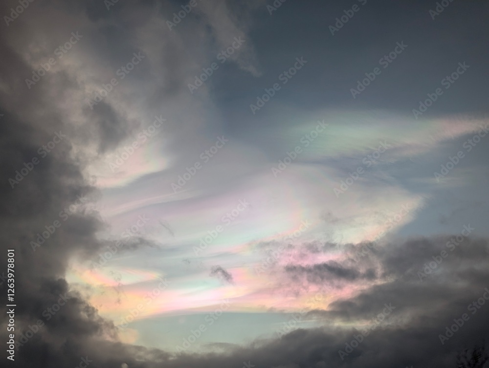 Nacreous Clouds at Twilight in Detail Nacreous Clouds at Twilight in Detail
