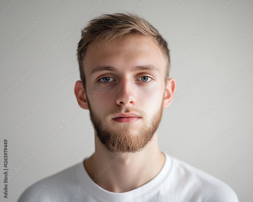 Man portrait on white background
Man portrait on white background