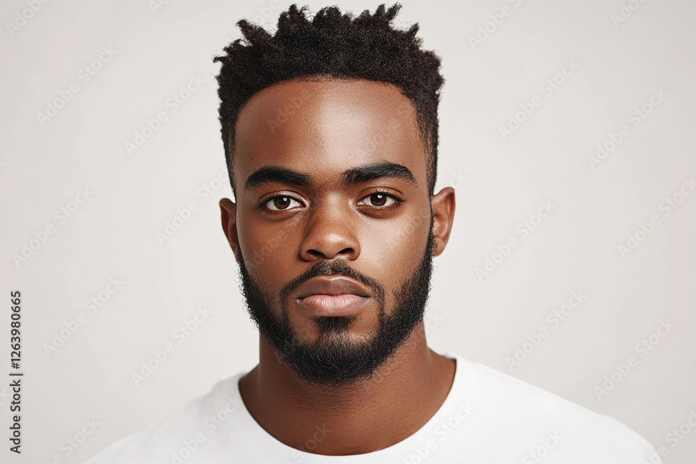 Obraz premium Man portrait on white background 