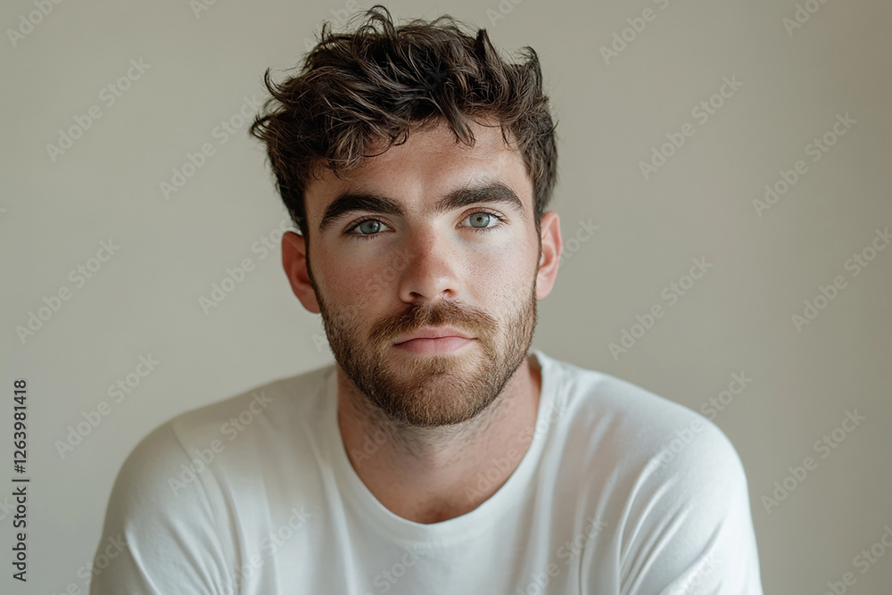 Man portrait on white background
Man portrait on white background
