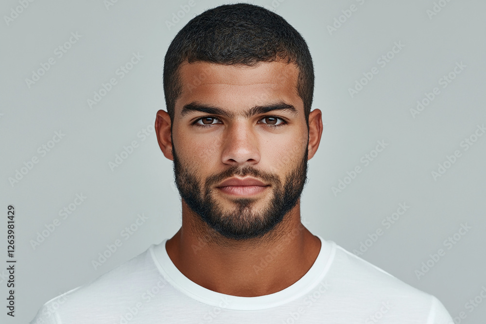 Obraz premium Man portrait on white background