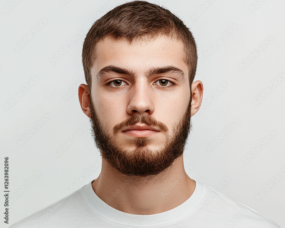 Obraz premium Man portrait on white background 