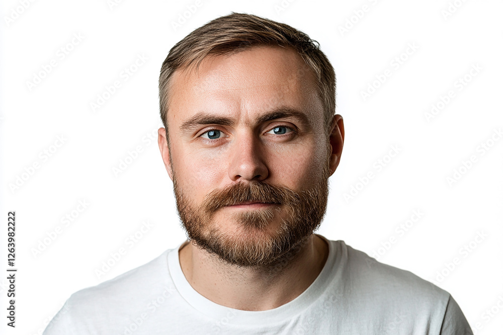 Man portrait on white background
Man portrait on white background