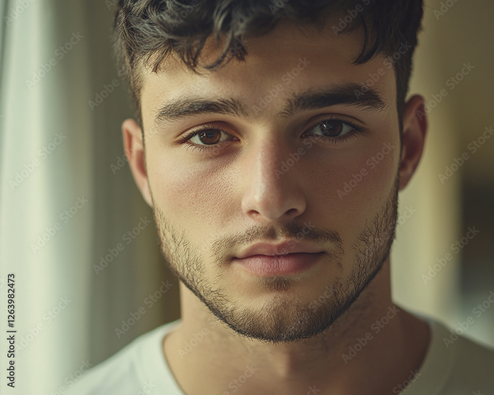 Obraz premium Man portrait on white background 