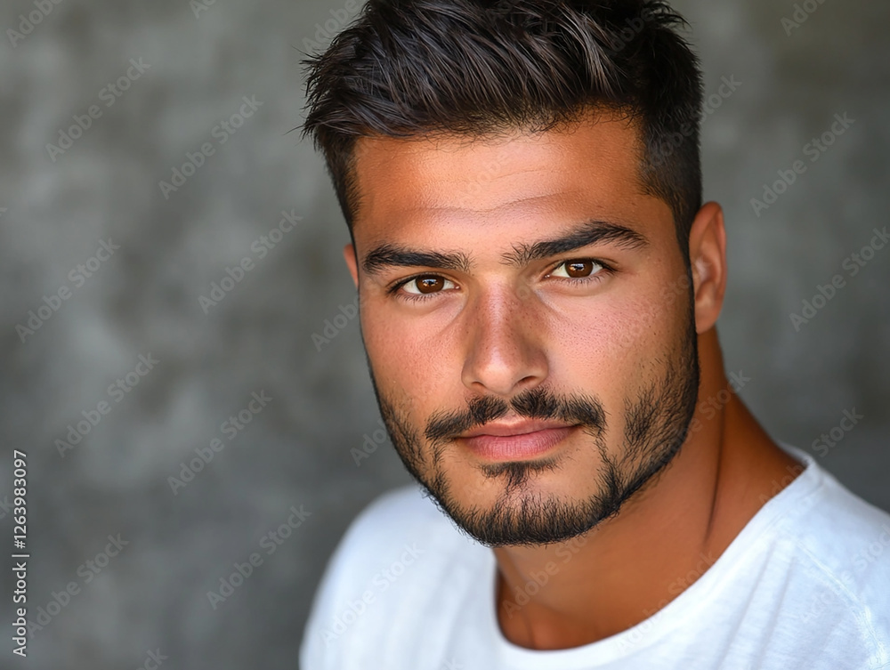 Man portrait on white background
Man portrait on white background