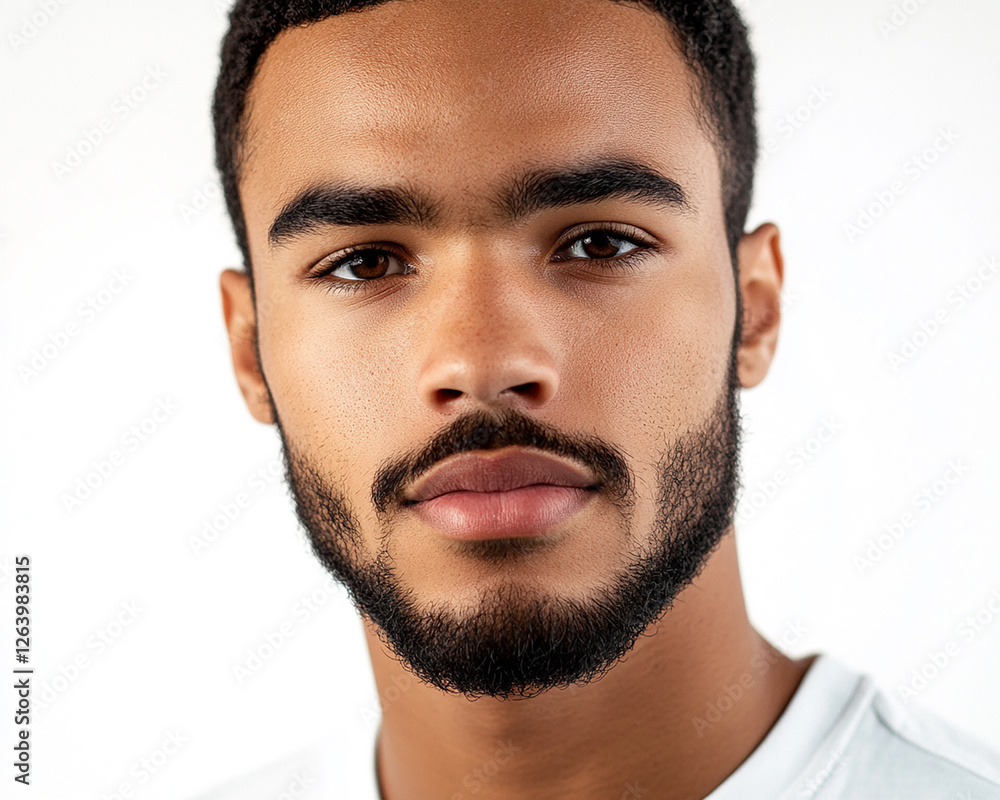 Obraz premium Man portrait on white background 